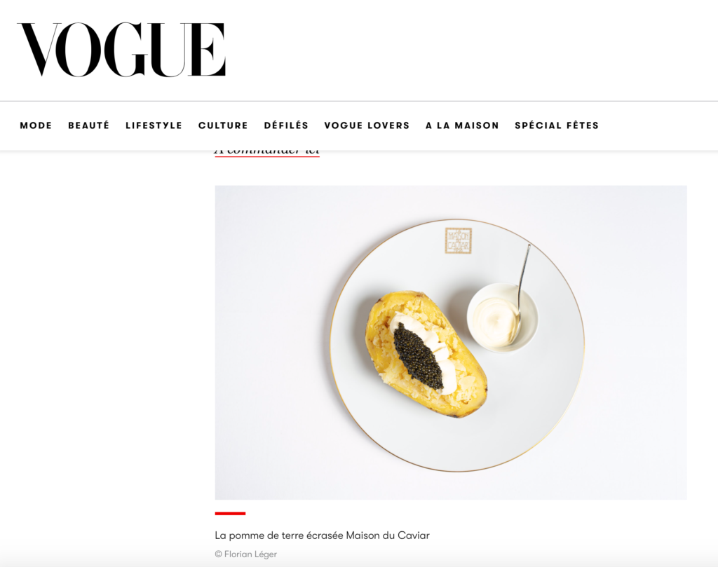 Vogue article photographe culinaire florian Léger