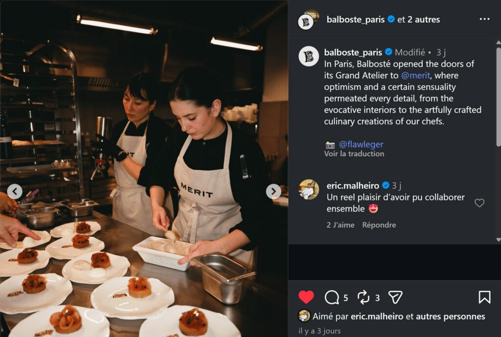 Publication Instagram de Balbosté sur la soirée Merit, photo créditée @flawleger